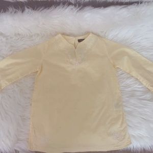 Lands' End Girl's Yellow Tunic Embroidered 4T-NWT!